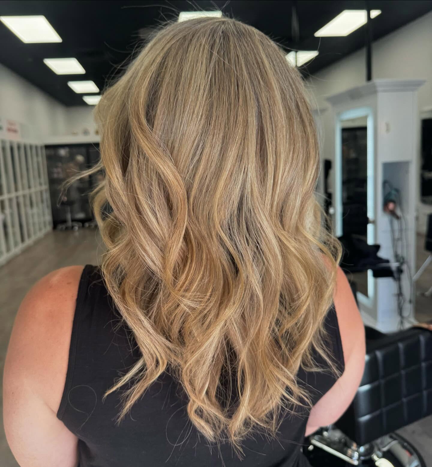 Blonde Balayage with Grey Blending Highlights