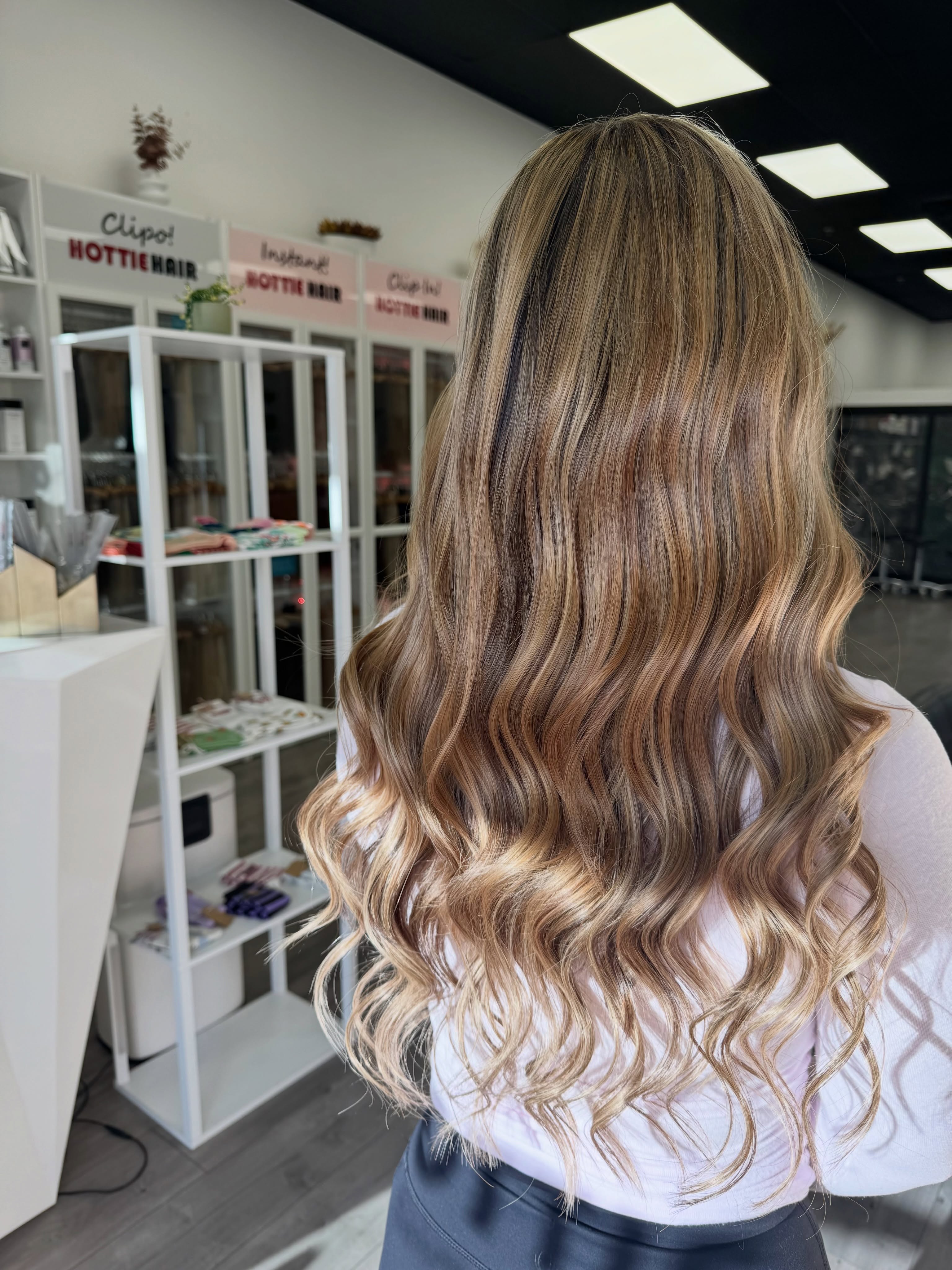 Bronde Summer Glow with Beaded Weft Extensions