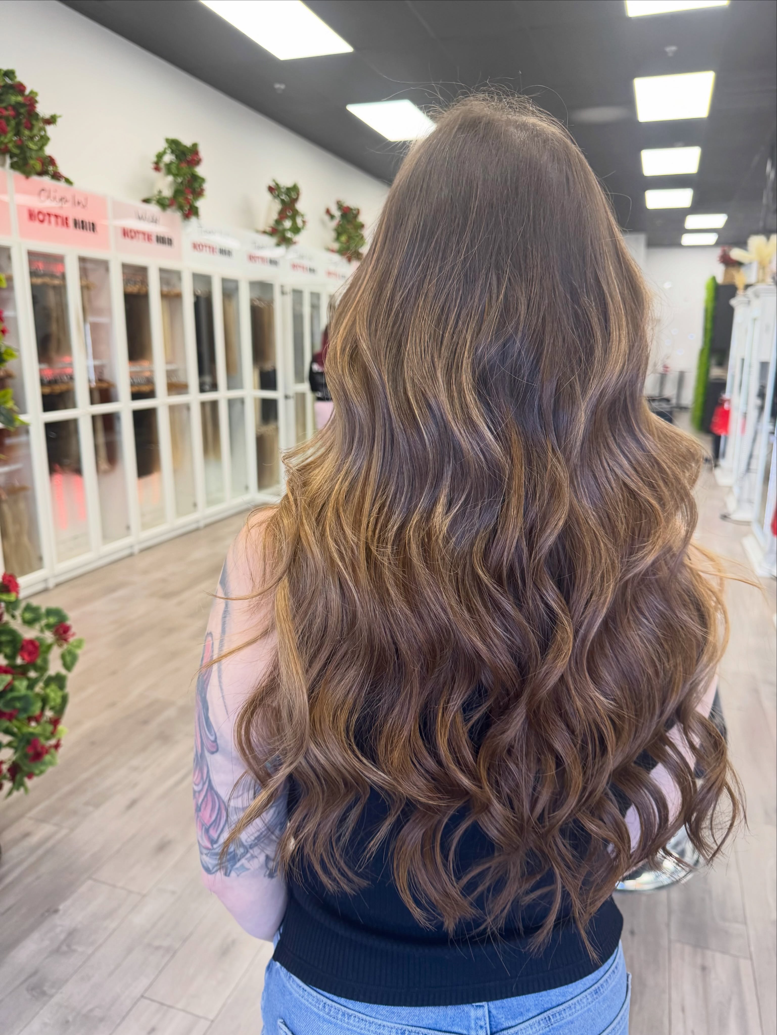 Natural Blend Hair Extensions - Mini Weft + I-Tip Install
