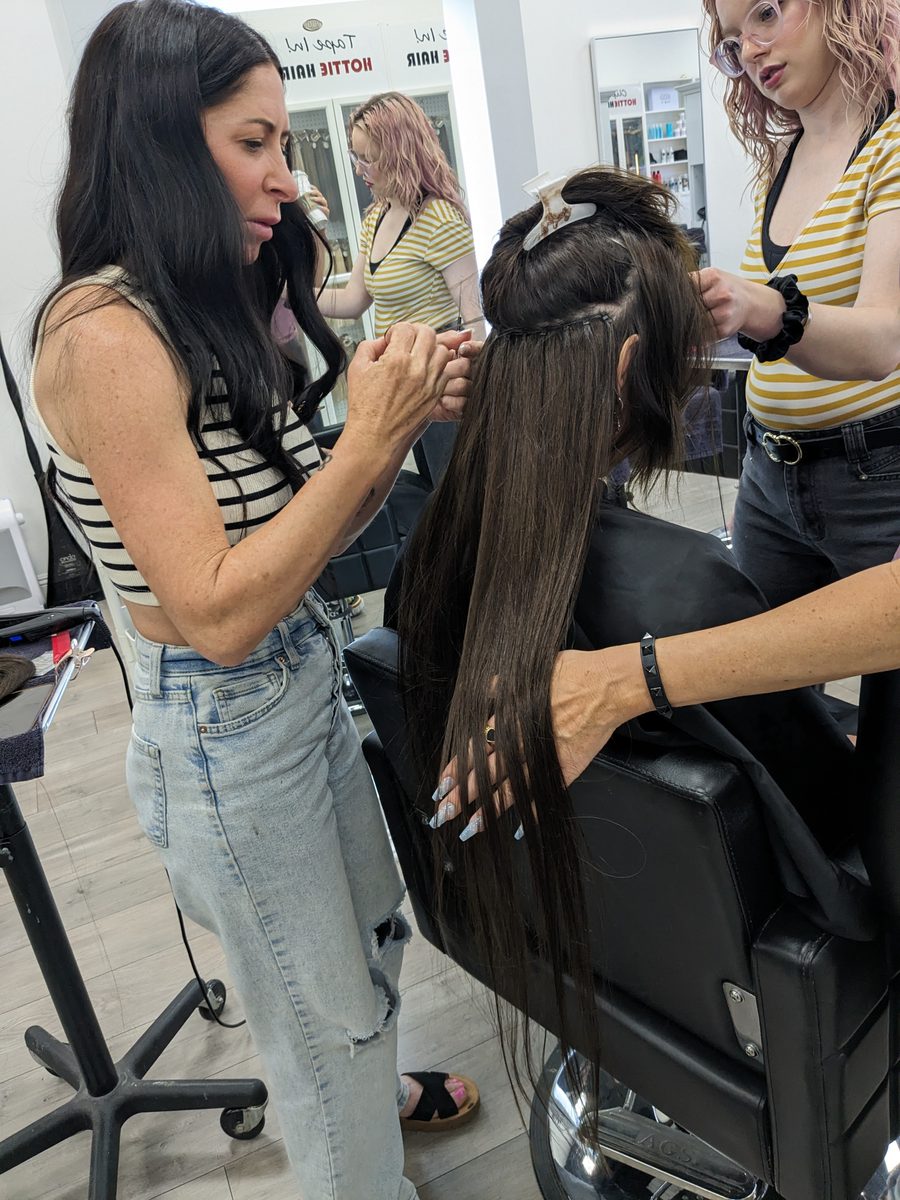 How Weft Hair Extensions Are Installed: Beaded, Hand-Tied & Sew-In (2026) - Hair care blog post from Hottie Hair Las Vegas